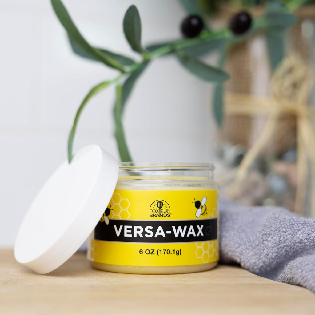 Fox Run Versa Wax, Beeswax Polish for Metals and Wood, 6 Ounces