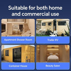 Ranein 13kW Tankless Electric Water Heater, 240V on Demand Instant Endless Water Heater with LED Temperature Display for Whole House Shower