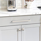 10 Pack 10"(256mm) Kitchen Cabinet Handles Brushed Satin Nickel Cabinet Pulls Sliver Drawer Pulls Cupboard Hardware for Cabinets CK0078