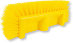 SPARTA Multi-Level Tile Scrub Brush 12" Wide Brush Head, Heavy-Duty Tile Cleaning Brush with End Bristles for Commercial Tiles, Tubs and Floor, Plastic, 12 Inches, Yellow