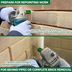 Diamond Mortar Raking Bit - 5/16" x 1" with 58-11 Thread for Brickwork Joint Mortar Removal Masonry,Stone,Concrete Angle Grinder Bit