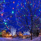 25 Pack C9 Multicolor LED Replacement Christmas Light Bulbs, E17 Base Led Bulb Outdoor Christmas Lights, Waterproof Commercial Grade Holiday Decoration Replacement Bulbs (Five Colors)