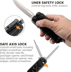 Multitool, 20-in-1 Stainless Steel Multi Tools Pliers with Nylon Sheath, Safe Locking, Professional Multi-Tool for Survival, Camping and Hunting, Black