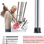 Magnesium Anode Rod 29" for Hot Water Heater Compatible with GE Geospring Rheem Reliance Richmond Tank, Three Quarter 3/4" NPT Thread 0.84" Diameter Hex Plug with Socket & Teflon Tape(Pack of 2)