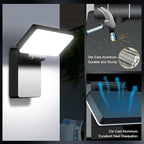 40W LED Wall Lights 3000LM Rotatable 360° Neighbor Friendly Porch Light 5000K Waterproof IP65 Outdoor Security Flood Lighting Switch Control for Garage Yard Backyard