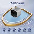 Westinghouse 2.5 Gallon Electric Mini Tank Water Heater, 120V, 1440W Instant Hot Water for Point-of-Use, Compact Under Sink & RV Design, Easy Wall/Floor Mount, UL Listed (Gray)