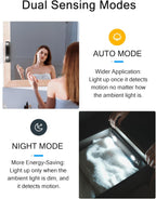 Under Cabinet Lights, Wireless Motion Sensor Light Indoor, Black 10in LED White Lighting Rechargeable Battery Operated,4 Modes Night Light, Stick-On Magnetic Closet Lights for Kitchen, Hallway(2 Pack)