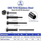 CKE 60 Pairs Black Invisible Cable Railing kit 1/8" Swage Tensioner Hardware and Terminal Hidden T316 Stainless Steel Invisible Receiver and Swage Stud End for 2"x2" 4"x4" Wood/Metal Post Deck Stairs