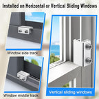 Sliding Window Locks (6 Sets), Secure Window Lock with Key, Window Locks for Up and Down Windows & Horizontal Sliding Windows, Adjustable Window Lock, Sturdy and Durable, Does Not Deform.