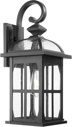 Darkaway Large Outdoor Wall Lights, 22inch Exterior Light Fixture with Seeded Glass, Aluminum Anti-Rust Outside Exterior Lights Sconces Lighting for House Porch Yard Hallway Doorway Garage