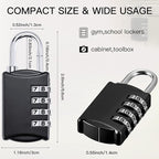 Sadnyy 60 Pcs 4 Digit Combination Locks Combination Padlock Luggage Number Locks Outdoor Waterproof Resettable Padlock for Door Traveling School Gym Locker Suitcases Employee Hasp Storage