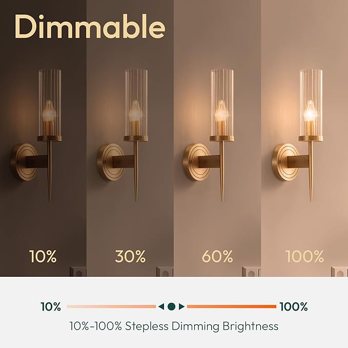 ALAMPEVER E26 LED Bulb 60 Watt, B11 Chandelier Light Bulbs, 2700K Soft White Candelabra LED Bulbs, 24 Pack Candle Light Bulbs