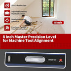 8 Inch Master Precision Level with Box Accuracy 0.0002"/10" for Checking the Straightness Parallelism The Surface of Machine Tools Equipment