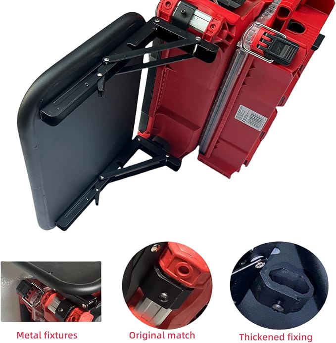 for Milwaukee Packout Folding Folding Packout Mount Compatible with Milwaukee Packout Toolbox Removable Side Table for Storage System 2set