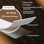 GSCIT Club White Edge Banding, 13/16 inch x 50ft Melamine Edge Banding with Hot Melt Adhesive Preglued Cabinet Edge Banding Flexible White Veneer Edging