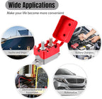 4 Pieces DC 12V - 24V Automatic Reset Circuit Breaker Circuit Breaker with Cover Stud Bolt for Automotive and More (25 Amp)