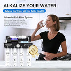 WINGSOL Dual Outlet Reverse Osmosis Water Filter, Mineral Alkaline UV 0 TDS Tankless RO System, Remineralize pH+ 12-Layer Filtration Under Sink, NSF/ANSI 42&53&58 Certified, Plug-in Required