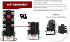 EWH-01 Electric Water Heater Tune-Up Kit, Includes Two Water Heater Thermostats, Two Water Heater Heating Elements - 4500W 240V, T-O-D Style Thermostat, Water Heater Replacement Parts