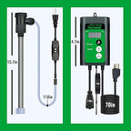 1500W Immersion Water Heater for Bathtub & Swimming pool – Portable Fully Submersible Electric Heater with Temp Control & GFCI for Hot Tub, Above Ground Pool, Inflatable Poo & Baptistry