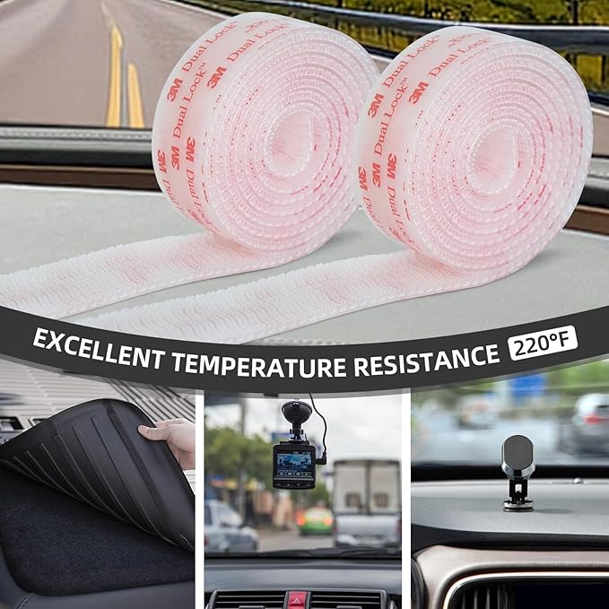 3M Dual Lock SJ3560 1"×4ft Clear 1 Pack Reclosable Fastener Mounting Tape Interlocking Mushroom Shaped Strong Adhesive Hook Lock Sticky Tape for Indoor and Outdoor(DC2512)