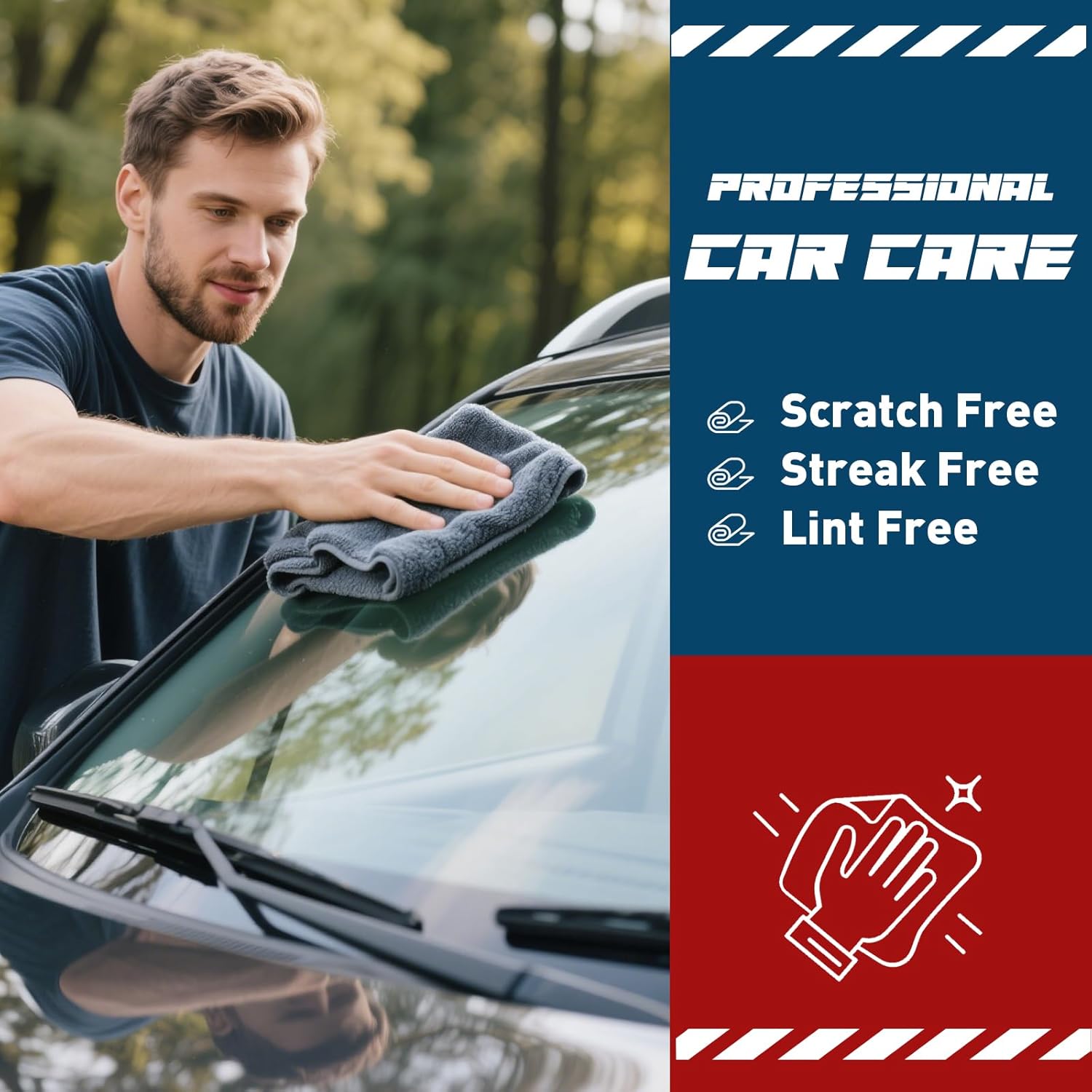 Microfiber Cleaning Cloths Bulk Pack-18 Pack, Microfiber Towels Bulk, Towels for Cars, Cleaning Rags Gray (12x12 inches)