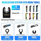 Oscillating Saw Blades, Diagtree 115PCS Titanium Oscillating Multitool Blades for Metal, Wood and Plastic, fit Dewalt Milwaukee Ryobi Fein Dremel Bosch Rockwell Makita Porter(Titanium, 115)