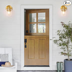 Brushed Gold Wall Sconce, Gold Vanity Light Modernbathroom Light fixtures with Clear Glass Shade Entrance Lamp Hallway Living Room Mount Bathroom Fixtures for Mirror (2PACK)