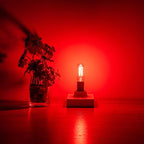 Red LED Candelabra Bulb E12 Colored Light Bulbs, 4W 40 Watt Equivalent Dimmable E12 LED Bulb Red Candelabra Light Bulbs, 6 Pack