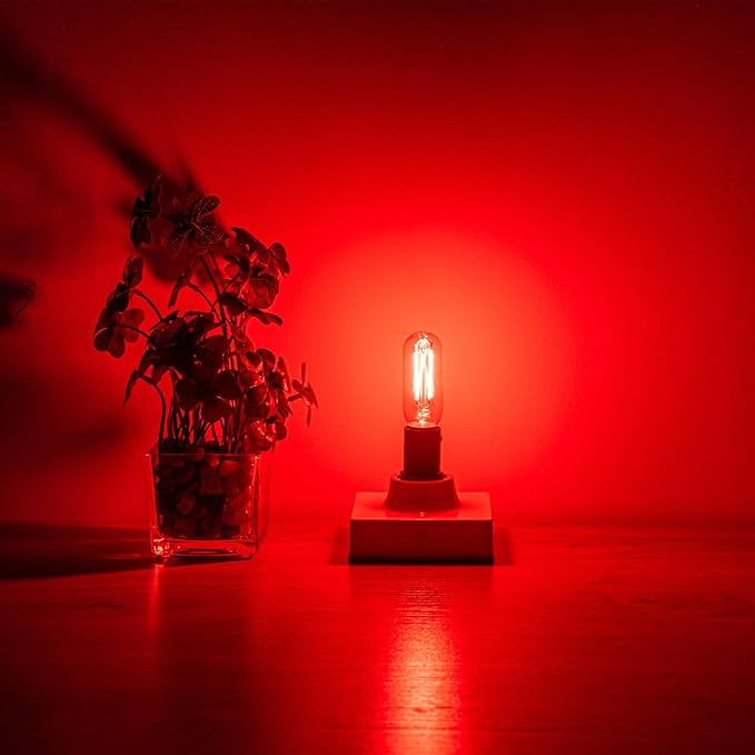 Red LED Candelabra Bulb E12 Colored Light Bulbs, 4W 40 Watt Equivalent Dimmable E12 LED Bulb Red Candelabra Light Bulbs, 6 Pack