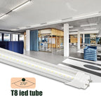 12 Pack 5FT T8 LED Tube Light 48W G13 Bi-Pin Cap 6000K Cool White with Dual Row LEDs T8 T10 T12 Fluorescent Light Bulbs Replacement 5 Foot Shop Lights
