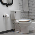 Korky Strongarm Metal Toilet Handle and Lever - Universal to Fit Front, Angled, Side, Left, and Right Mount Toilets - Matte Black, Simple Style, 6034BP