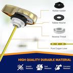 Toilet Handle Replacement (Brass Polished, Side Mount)