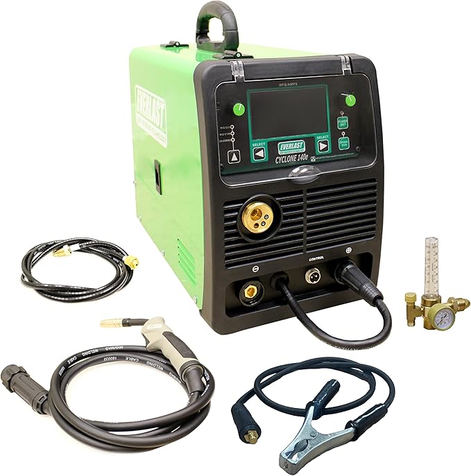 Cyclone 140E MIG Welder – 140 Amp Flux Core Welding Machine | 110V Portable Welder for Home & DIY Projects