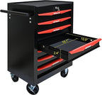 7-Drawer Steel Rolling Tool Cart with Wheels & Handle, Heavy-Duty Tool Chest Storage Cabinet for Garage and Workshop