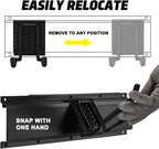 AIRTOON Garage Tool Organizer, 48 Inch Garage Organizer Wall Mounted Storage System with 9 Hooks, Max Load 500lbs Garage Storage for Garden Tools, Shovels, Trimmers, Hoses