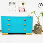 Dixie Belle Paint Company Chalk Finish Furniture Paint - Pure Ocean (4oz) - Matte Bright Teal Chic Chalk Mineral DIY Furniture Paint