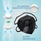 Head Mounted Face Dust Mask 20PCS,7 Layer Breathable Valve Disposable for Protection Construction Sanding Adult