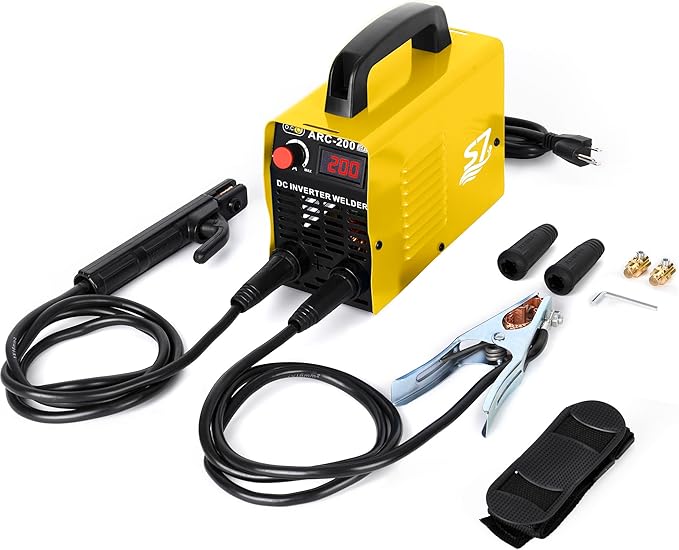 Welding Machine, 110V Plug, 200Amp Power,Beginner Welder With Display LCD Use Welding Rod Equipment Tools Accessorie