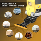 Bionso 20PCS Titanium Oscillating Tool Blade Cuts Metal and Wood, Sharp and Durable Multitool Blades, Multi Tool Blades Kits, Oscillating Saw Blades Fit Dewalt Milwaukee Ryobi Makita Worx Rockwell Wen