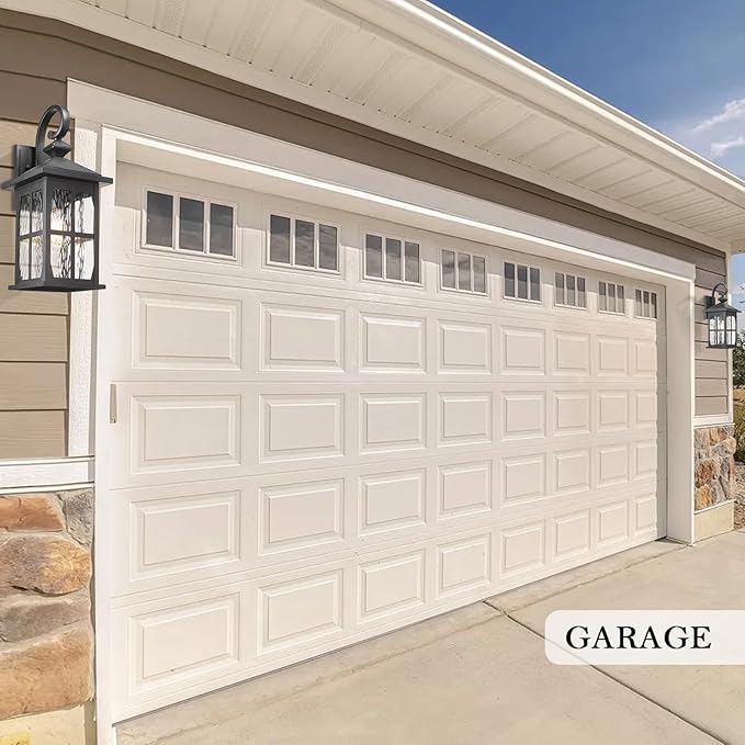 Darkaway Large Outdoor Light Fixtures Wall Mount, 21inch Outside Wall Lights Exterior Lighting Fixture with Water Ripple Glass Outdoor Sconce for House Porch Hallway Garage, 2Pack