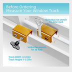 Window Locks for Up and Down Windows 4 Pack Window Stopper Sliding Window Lock for Vertical Horizontal Sliding Windows Doors with Key Aluminum Window Security Locks Child Proof(Golden Medium)