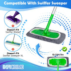 6 Pack Reusable Microfiber Mop Pads Compatible with Swiffer Sweeper Mop, Dry Sweeping Cloths & Wet Mopping Cloths, Washable Mop Pads for Surface/Hardwood Floor Cleaning (Mop is Not Included)