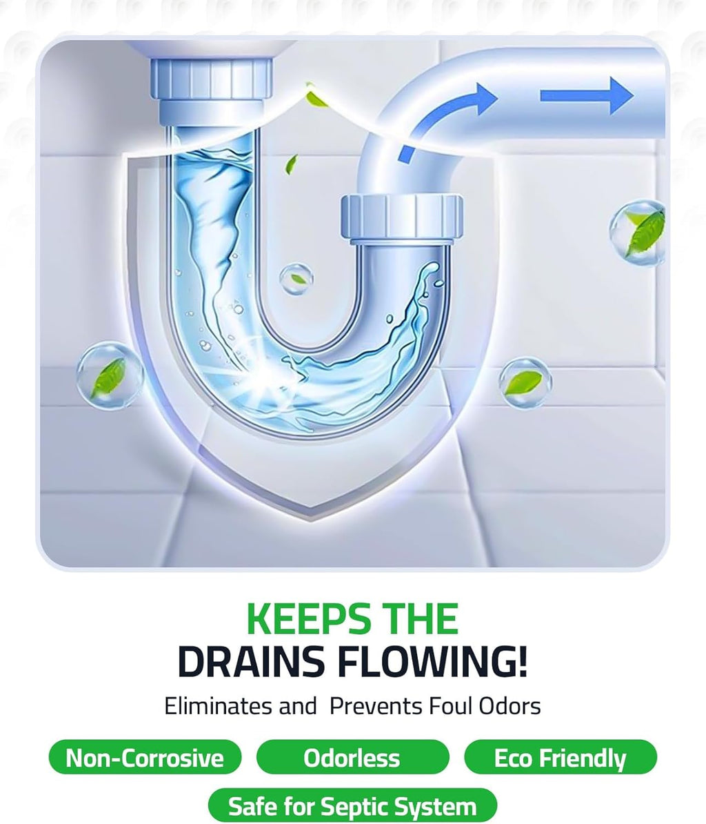 PEQUA INDUSTRIES Main Line Cleaner - Heavy-Duty Main Drain Opener for Drain Pipes, Sewer Lines and Septic Tanks, Dissolves Hairs and Organic Matter, Safe for All Septic Systems (1 Gallon (Pack of 1))