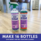 Don Aslett Clean & Brite Set (1 Quart Concentrate and 32 Oz Ready-To-Use Spray Bottle) Floor Cleaner | Restore Natural Shine of Hard Flooring Surface - Tile, Vinyl, Linoleum, Wood