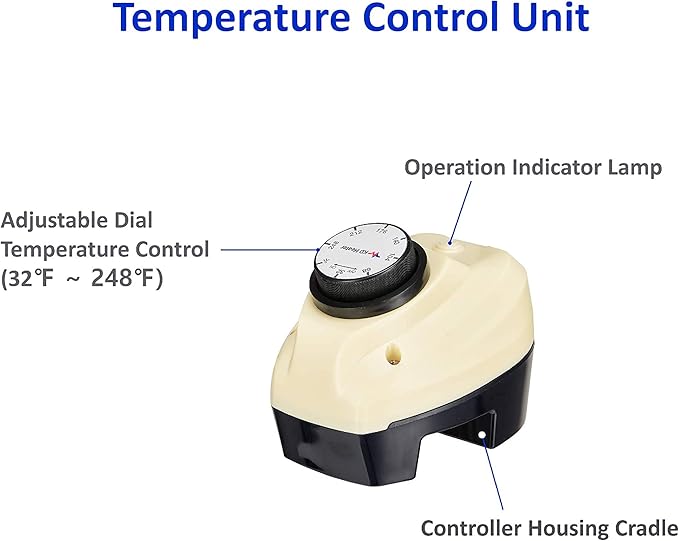 KD 1500W Immersion Bucket Water Heater, Auto Shutoff, Overheating Prevention, Auto Water Level Senor, Adjustable Thermostat, Easy-to-Use (WHITE / 1500 WATT)