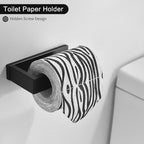 TNOMS Black Towel Bar Set, 4-Pieces Bathroom Hardware Set Modern Bathroom Towel Holder Set SUS304 Stainless Steel Wall Mounted Towel Rack Set,23.6 Inch