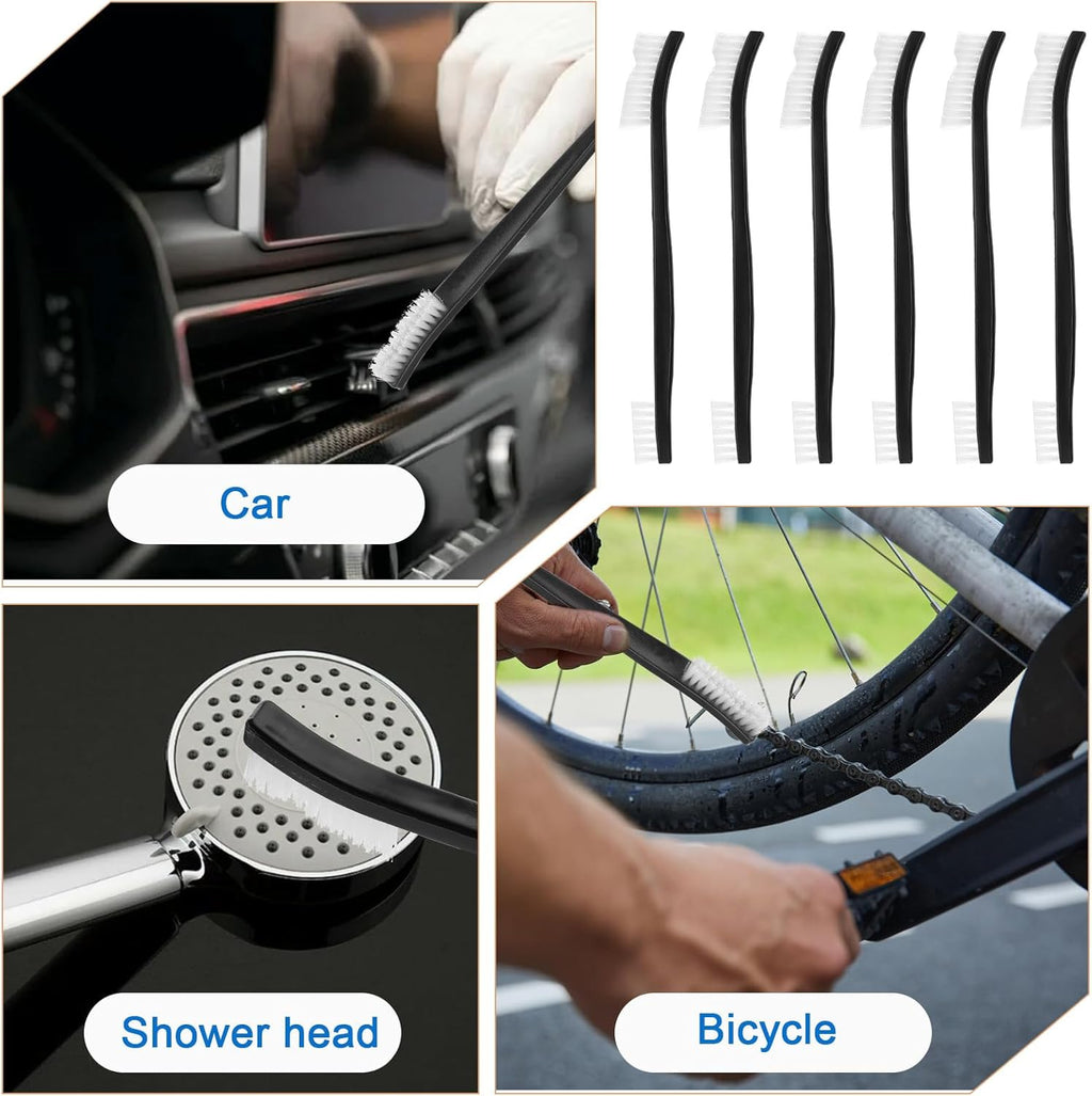 30Pcs Nylon Cleaning Brush, Double-Ended Brushes for Cleaning, Sturdy Durable Nylon Clean Rod, Universal Clean Brush for Small Spaces, Tubes, Jewelry, Shoes Washing