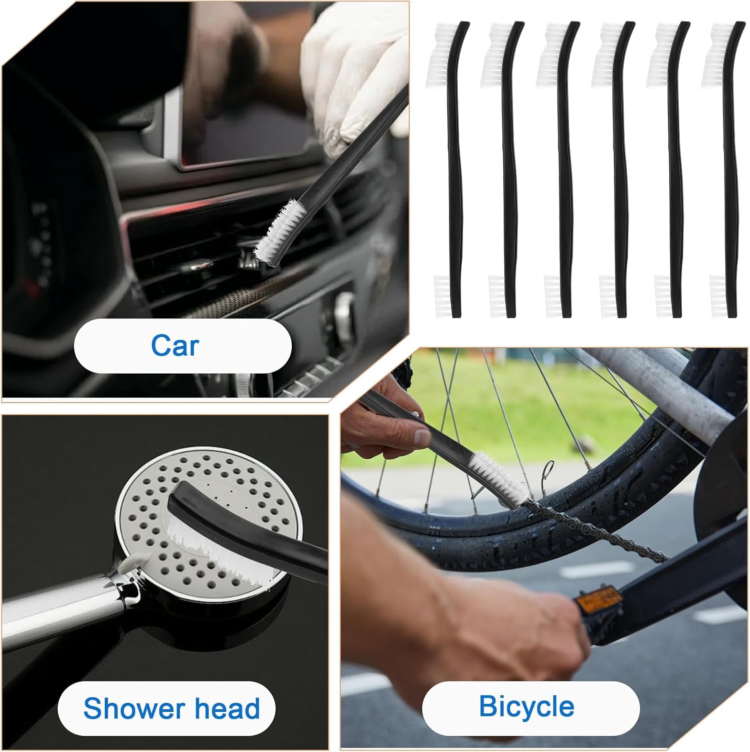 30Pcs Nylon Cleaning Brush, Double-Ended Brushes for Cleaning, Sturdy Durable Nylon Clean Rod, Universal Clean Brush for Small Spaces, Tubes, Jewelry, Shoes Washing