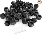 GASHER 50Pcs 1/4" NPT Carbon Steel Pipe Plug Fitting Internal Hex Thread Socket Pipe Plug