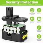 2Pack 6.0Ah 18V P108 Replacement for Ryobi 18V Battery P109 P102 P103 P105 P107 Ryobi ONE+ Cordless Tool Lithium-Ion Battery